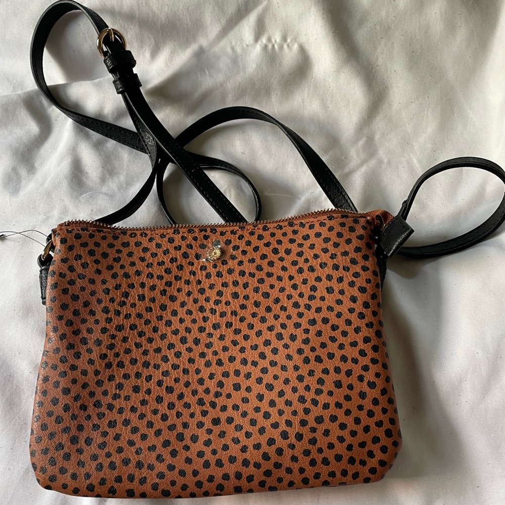 LC Lauren Conrad Brown and Black Crossbody Bag